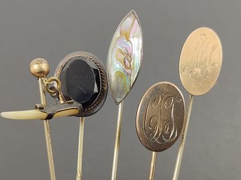 GROUP OF (5) VINTAGE STICK PINS