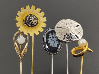 GROUP OF (5) VINTAGE STICK PINS