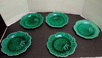 Wedgwood Of Etruri & Barlaston - Set Of 5 Dishes In Green Hue      MP/B2