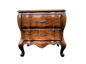 Vintage French Provincial Walnut Nightstand / End Table