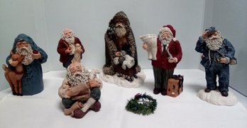 Vintage & Joy - June McKenna 6 Resin Composite Figurines Of Santa Claus 1988-1994 Range & Ltd. Ed. LyS/C5