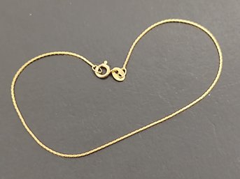 VINTAGE 14K GOLD THIN BOSTON LINK BRACELET