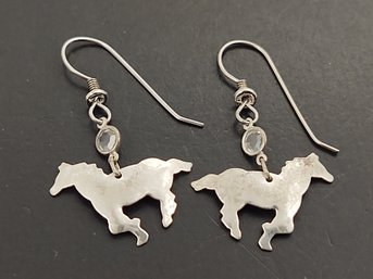 DESIGNER HOLLY YASHI STERLING SILVER HORSE EARRINGS