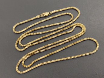 VINTAGE GOLD OVER STERLING SILVER 2mm POPCORN CHAIN NECKLACE