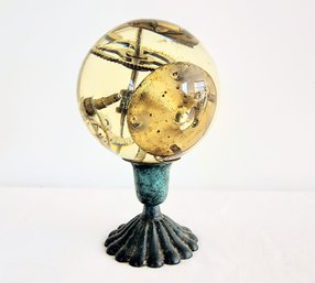 Unique Item! Mid-century Italian Glass Sphere On Base