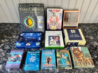 Twelve Boxed Sets Of Tarot, Inspirational & Dream Cards