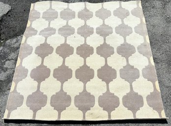 A Modern Wool Geometric Rug