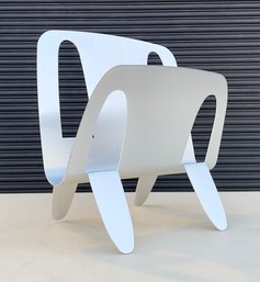 Modern William Harvey Aluminum Magazine Rack By Umbra