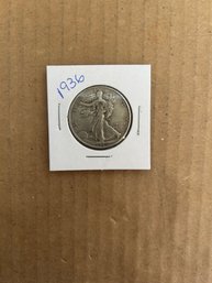 Beautiful 1936 Walking Liberty Silver Half Dollar