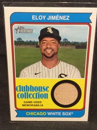 2023 Topps Heritage Clubhouse Collection Eloy Jimenez Bat Relic Card - K