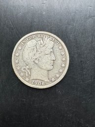 1906-D Barber Silver Half Dollar