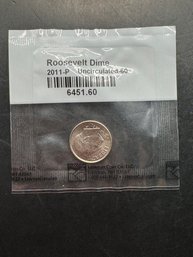 2011-P Uncirculated Roosevelt Dime In Littleton Package