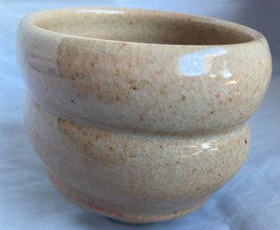 Petite Layered Pottery Vase - Beige/White