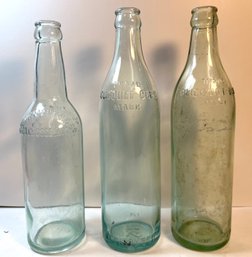 3 Vintage Glass Bottles