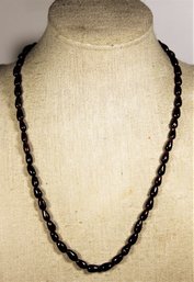 Genuine Garnet Beaded Necklace 16' Long