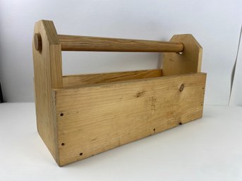 Newish Wooden Carpenters Tool Box Or Carrier