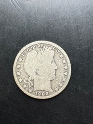 1906-O Barber Silver Half Dollar