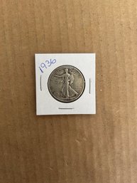 Beautiful 1936 Walking Liberty Silver Half Dollar