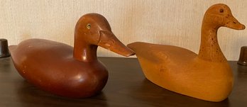 Two Wooden Ducks