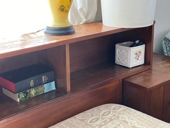 Bookshelf, Headboard And Two Nightstands With Mattress