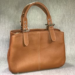 Brand New $369 DOONEY & BOURKE - Brown Pebbled Leather Carryall Top Handle Satchel - Never Used - Nice Bag !