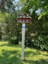 A Bird House On A Post - Cottage Garden Imperfection