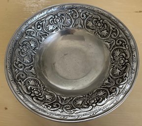 Nice Embossed Metal Bowl By The Wilton Company