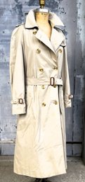 Vintage Classic Burberrys London Tan Trench Coat- Womans Size 14