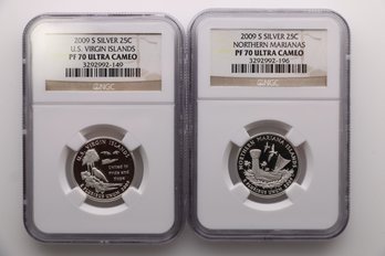 2009 S Silver Quarter NGC Proof 70 Virgin Island Northern Marianas