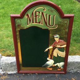 Wonderful Vintage Style - COUNTRY CORNER Menu Chalkboard - Lovely All Hand Painted Graphics - Very Nice !