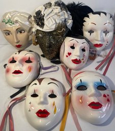 Lot Of Unique Decorative Ceramic Masks