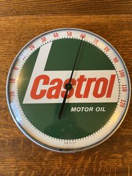 Vintage 1960's CASTROL Motor Oil Service Station Temperature Sign