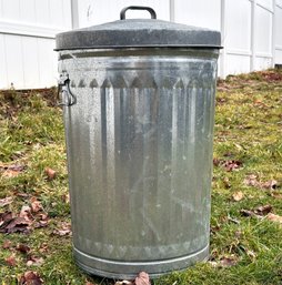 A Galzanized Steel Trash Can (Medium)