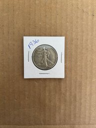 Beautiful 1936 Walking Liberty Silver Half Dollar