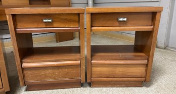 A Matching Pair Of  MCM Cavalier Night Stands