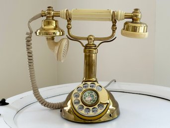 A Vintage 1980's Rotary Dial Telephone