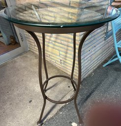 Bevel Glass Pub Table