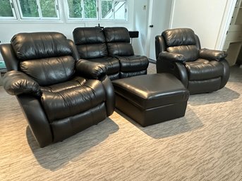 Cushioned Black Sofa