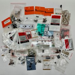 Assorted Electronic Components: LEDs, Chips, Transistors, Capacitors, Resistors & More