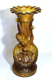 Victorian Emerging Form Vase Of A Dragon In Amber