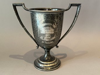 Antique Greenwich Inn Tennis Club 1917 Silverplate Trophy