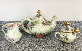 A Ceramic Tea Set By Mackenzie-Childs