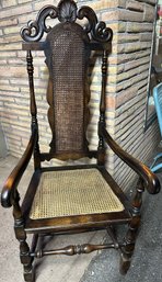 Large Gothic Caned Chair