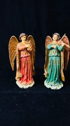 Pair Of Ceramic Angels