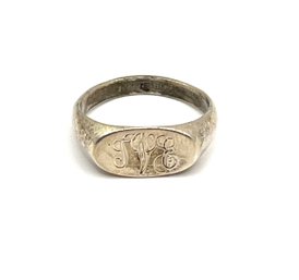 Vintage ESPO Sterling Silver Monogrammed Ring, Size 5