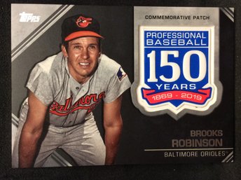 2019 Topps Brooks Robinson 150th Anniversary Commemorative Patch Card - K