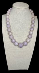 Vintage Light Purple Beaded Necklace