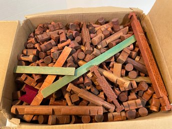 Large Box Of Vintage Lincoln Logs