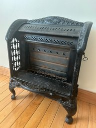 Antique Art Deco Era WELSBACH CAST IRON GAS HEATER- Rare Ornate Floor Model