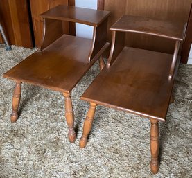 Pair Of Moosehead Solid Wood Stands